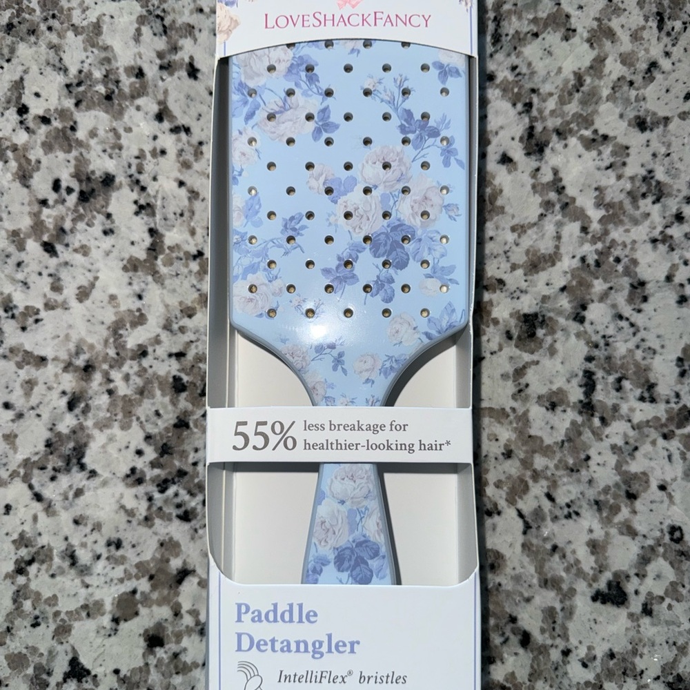 LoveShackFancy Paddle Detangler everblooming rosettes